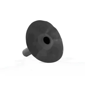 EPDM dakdoorvoer onderuitloop ø63x300mm - Zwart