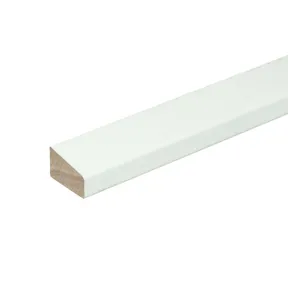 Glaslat A1 Meranti 15x28mm (bovenzijde afgeschuind) Komo 80mu wit gegrond per 10 stuks
