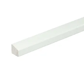 Glaslat C2 Meranti 19x21mm (bovenzijde afgeschuind) Komo 80mu wit gegrond per 10 stuks