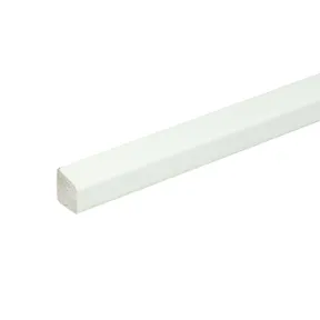 Glaslat D1 Meranti 17x15mm (bovenzijde afgeschuind) 80mu wit gegrond per 10 stuks