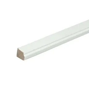 Glaslat E2 Meranti 17x19mm (bovenzijde afgeschuind en ondersponning) Komo 80mu wit gegrond per 10 stuks