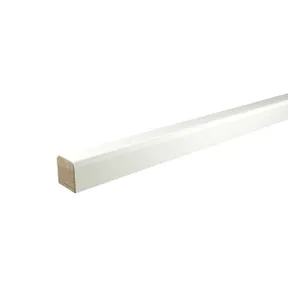 Glaslat F1 Meranti 17x17mm (rechthoekig met 1 afgeronde hoek) 80mu wit gegrond per 10 stuks
