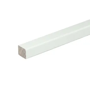 Glaslat F2 Meranti 17x20mm (rechthoekig met 1 afgeronde hoek) Komo 80mu wit gegrond per 10 stuks
