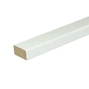 Glaslat F3 Meranti 17x28mm (rechthoekig met 1 afgeronde hoek) Komo 80mu wit gegrond per 10 stuks