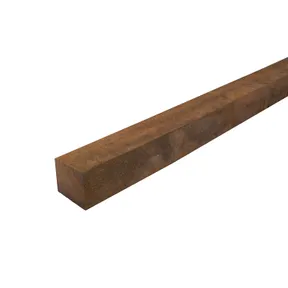 Paal Hardhout Azobé of Angelim Vermelho 50x50mm bezaagd ongepunt