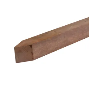 Paal Azobé 60x60mm bezaagd gepunt 