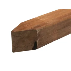 Paal Azobé 65x65mm geschaafd gepunt 