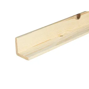 Hoeklat Grenen 35x35mm geschaafd per 10 stuks