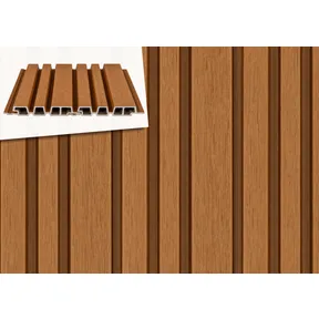 Barcodeprofiel houtcomposiet 33x195mm (werkend 165mm) | Teak (warmbruin)