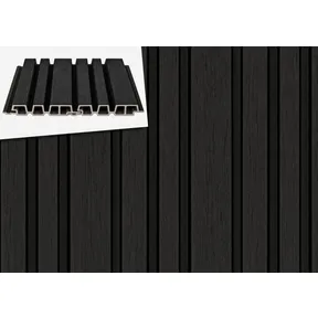 Barcodeprofiel houtcomposiet 33x195mm (werkend 165mm) | Zwart