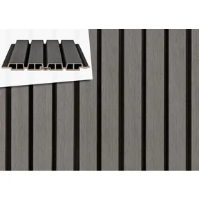 Dubbel Rhombus profiel houtcomposiet 33x170mm (werkend 140mm) | Donkergrijs 