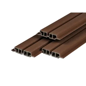 Dubbel Rhombus profiel houtcomposiet 33x170mm (werkend 140mm) - Ipé (donker bruin) 