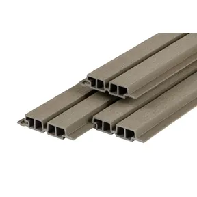 Dubbel Rhombus profiel houtcomposiet 33x170mm (werkend 140mm) - Licht grijs 