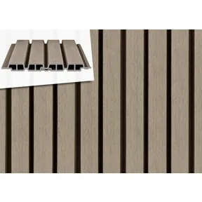 Dubbel Rhombus profiel houtcomposiet 33x170mm (werkend 140mm) | Lichtgrijs 