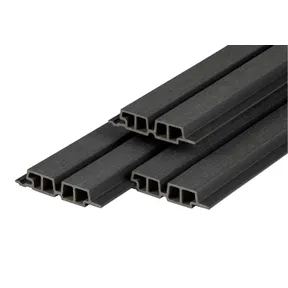 Dubbel Rhombus profiel houtcomposiet 33x170mm (werkend 140mm) - Zwart 