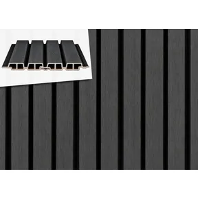 Dubbel Rhombus profiel houtcomposiet 33x170mm (werkend 140mm) | Zwart 