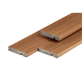 Eindplank houtcomposiet 23x138mm | Teak (warmbruin) 
