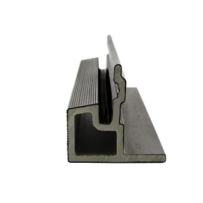 Houtcomposiet Eindprofiel voor Rhombus 58x58mm - Donker grijs