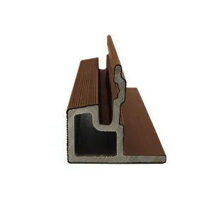 Houtcomposiet Eindprofiel voor Rhombus 58x58mm - Ipé (donker bruin)