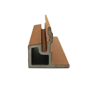 Houtcomposiet Eindprofiel voor Rhombus 58x58mm - Teak (warm bruin)