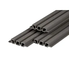 Triple Rhombus profiel houtcomposiet 33x170mm (werkend 140mm) - Donker grijs 