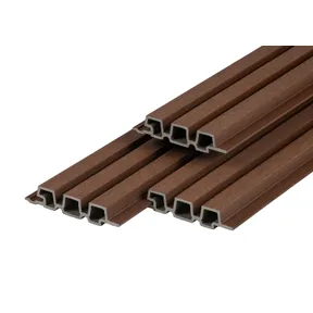 Triple Rhombus profiel houtcomposiet 33x170mm (werkend 140mm) - Ipé (donker bruin)