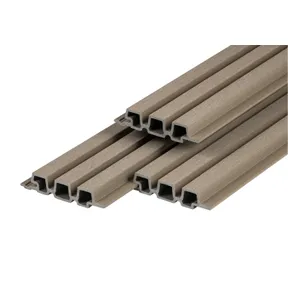 Triple Rhombus profiel houtcomposiet 33x170mm (werkend 140mm) - Licht grijs 