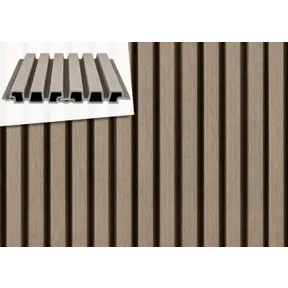Triple Rhombus profiel houtcomposiet 33x170mm (werkend 140mm) | Lichtgrijs 