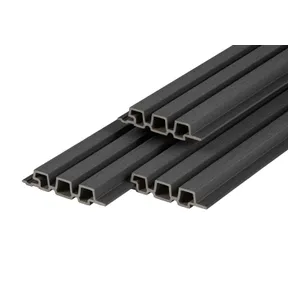 Triple Rhombus profiel houtcomposiet 33x170mm (werkend 140mm) - Zwart 