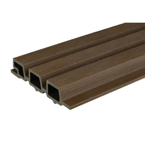 Triple rhombus profiel houtcomposiet 30x160mm (werkend 140mm) Ipé