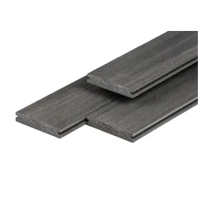 Houtcomposiet vlonderplank massief 23x138mm donkergrijs