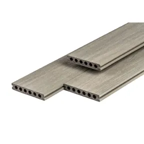 Houtcomposiet vlonderplank semi 23x138mm lichtgrijs