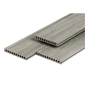 Houtcomposiet vlonderplank semi 23x210mm lichtgrijs