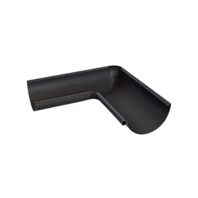 Binnenhoek mastgoot verzinkt staal 150mm 90° | Zwart RAL 9005