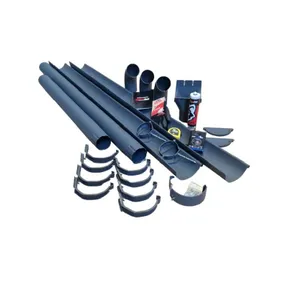 Dakgootpakket verzinkt staal 150mm 1200cm antraciet