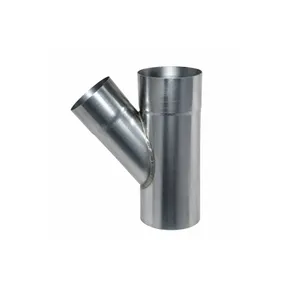T-stuk zink 45° ø80 x 80 x 80mm t.b.v. HWA-buis ø80mm