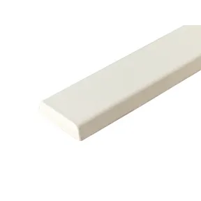 Koplat Grenen (Model B) 12x36mm met schuine kanten wit gegrond per 10 stuks