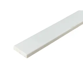 Koplat Grenen (Model E) 12x45mm met rechte kanten zichtzijde wit afgelakt per 6 stuks