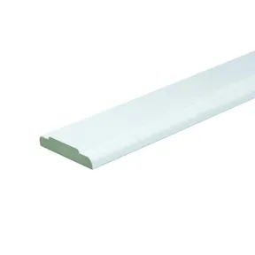 Koplat MDF Vochtwerend (klassiek model) 12x68mm wit voorgelakt per 4 stuks