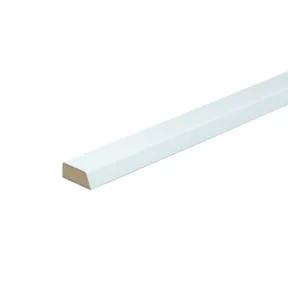 Koplat MDF Vochtwerend (model B) 12x32mm met schuine kanten wit voorgelakt per 10 stuks