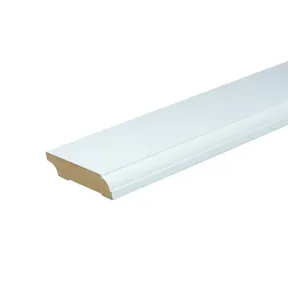 Kraalplint MDF 18x90mm vochtwerend wit voorgelakt bos a 4 stuks