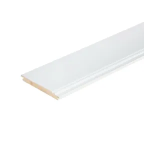 Kraalschroot MDF 12x94mm (werkend 12x86mm) geschaafd wit voorgelakt per 5 stuks