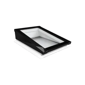 Lichtstraat Daklicht met HR++ isolatieglas - 91,5-225cm breed | Zwart RAL9005