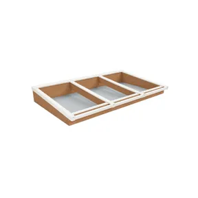 Lichtstraat Lessenaarsdak Douglas met 3 vaks veiligheidsglas - 240,2cm breed | Wit RAL 9010