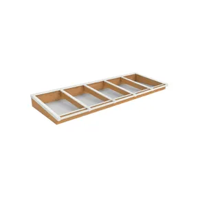 Lichtstraat Lessenaarsdak Douglas met 5 vaks veiligheidsglas - 404,2cm breed | Wit RAL 9010
