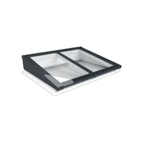 Lichtstraat Lessenaarsdak Grenen met 2 vaks HR++ isolatieglas - 174,5cm breed | Antaciet RAL 7016