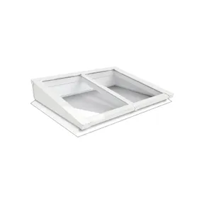 Lichtstraat Lessenaarsdak Grenen met 2 vaks HR++ isolatieglas - 174,5cm breed | Wit RAL 9010