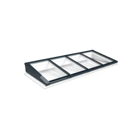 Lichtstraat Lessenaarsdak Grenen met 4 vaks HR++ isolatieglas - 340cm breed | Antraciet RAL 7016