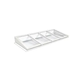 Lichtstraat Lessenaarsdak Grenen met 4 vaks HR++ isolatieglas - 340cm breed | Wit RAL 9010