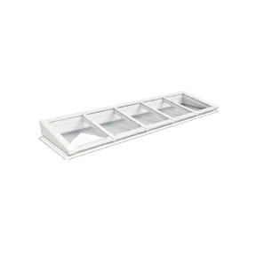 Lichtstraat Lessenaarsdak Grenen met 5 vaks HR++ isolatieglas - 423cm breed | Wit RAL 9010